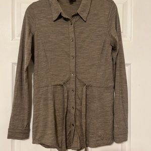 Merino wool button down long sleeve